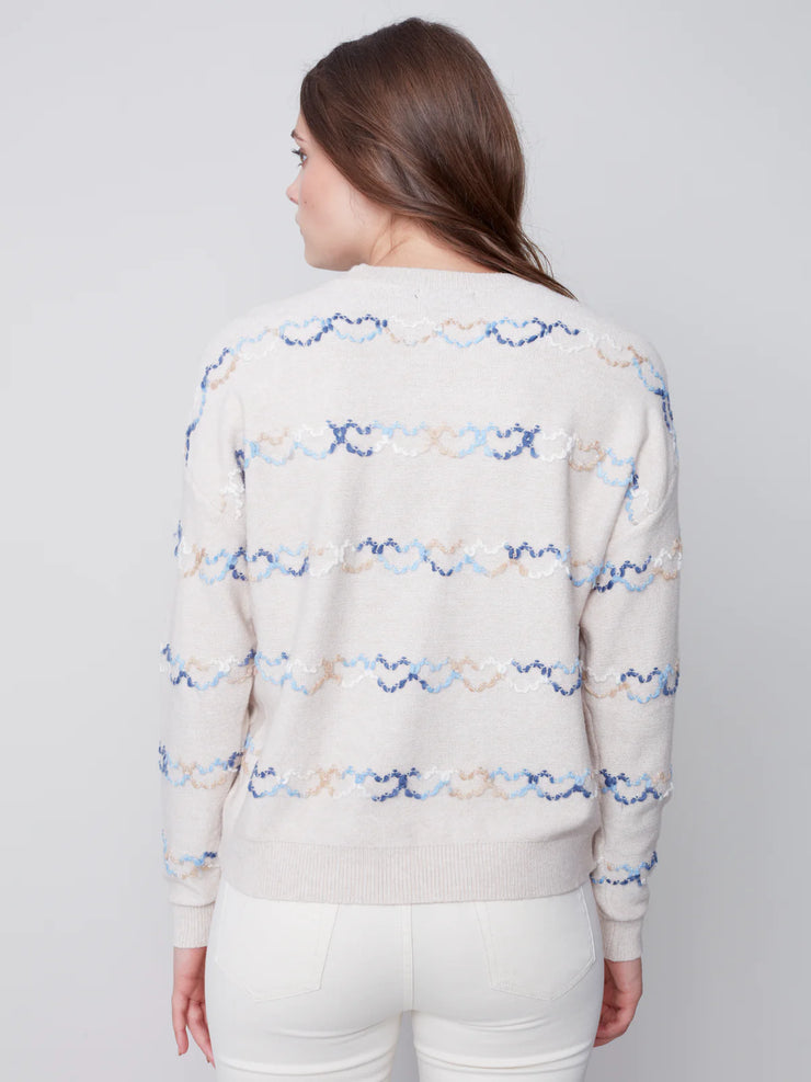 Heart Embroidered Sweater