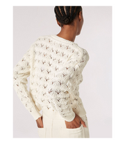 Open Pointelle Stripe Sweater