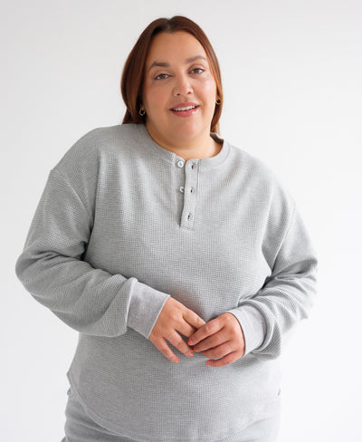 Waffle Henley Top