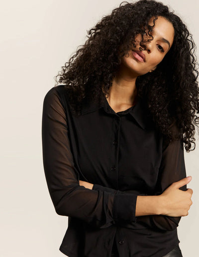 Fitted Mesh Button Down