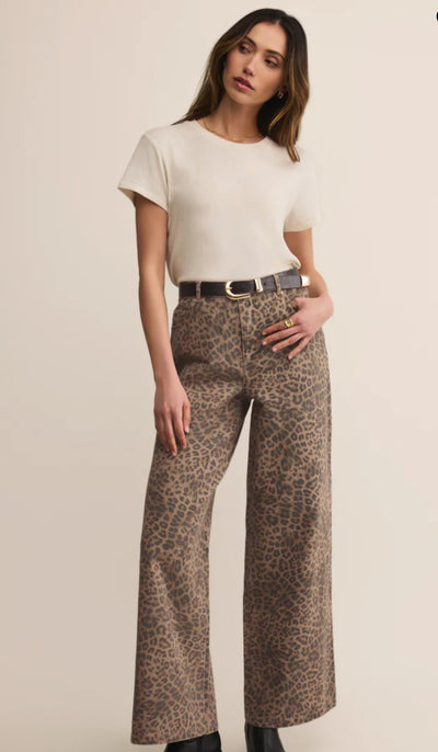 Marli Denim Leopard Pant