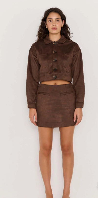 Aston Suede Crop Jacket