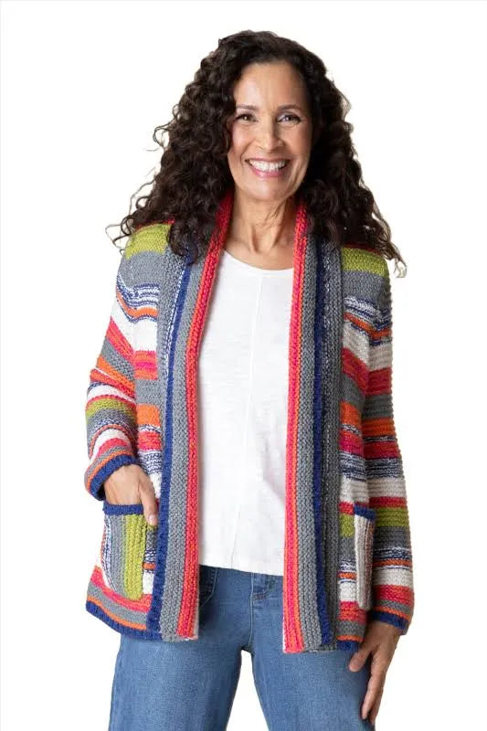 Multi Stripe Cardigan