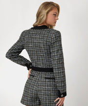 Yvonne Mix Denim Tweed Jacket