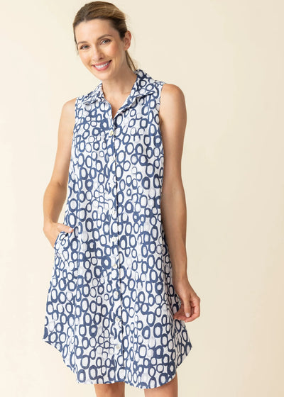 Sleeveless Shirt Dress