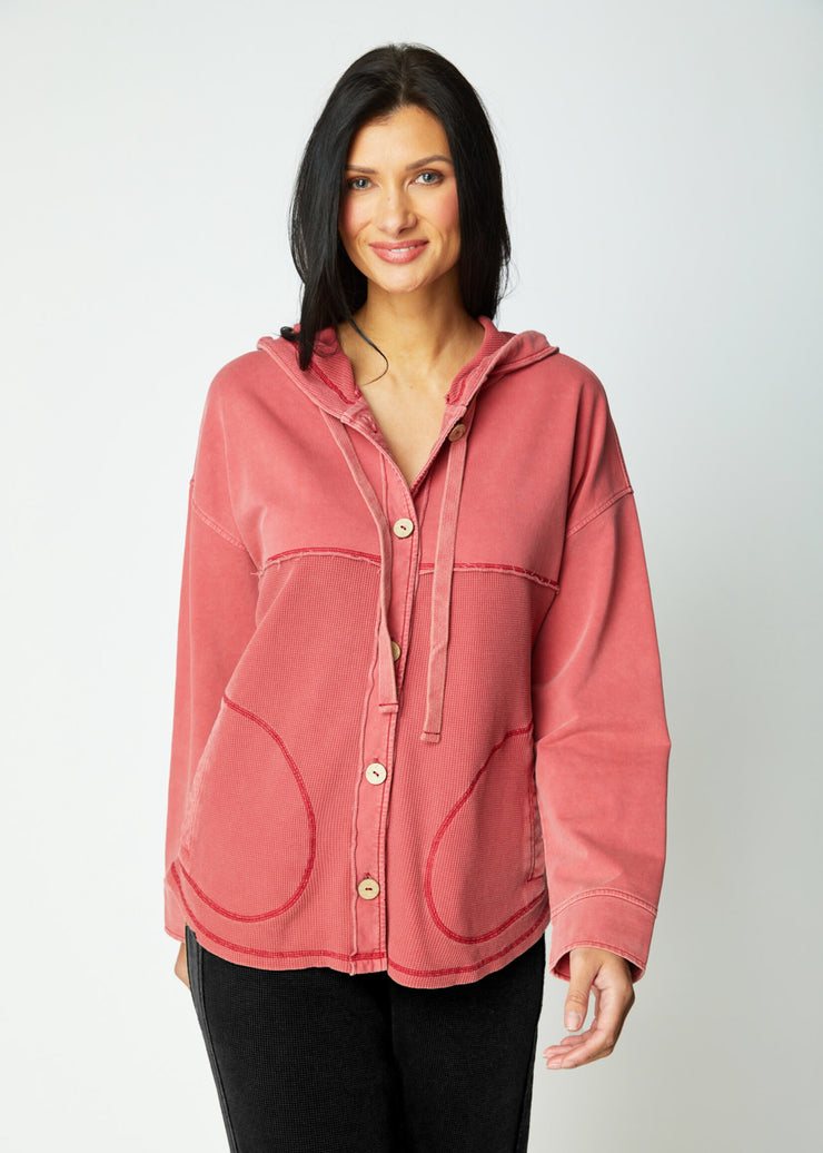 Mixed Texture Hoodie