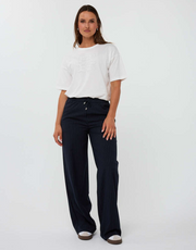 Drawstring Pinstripe Pants