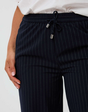 Drawstring Pinstripe Pants