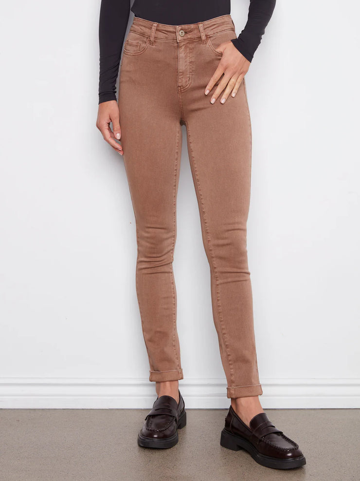 Cuffed Hem Twill Pants