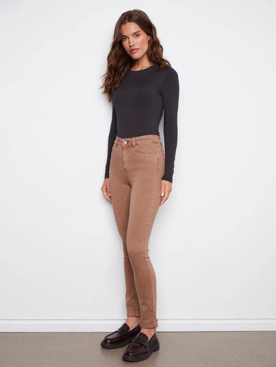 Cuffed Hem Twill Pants