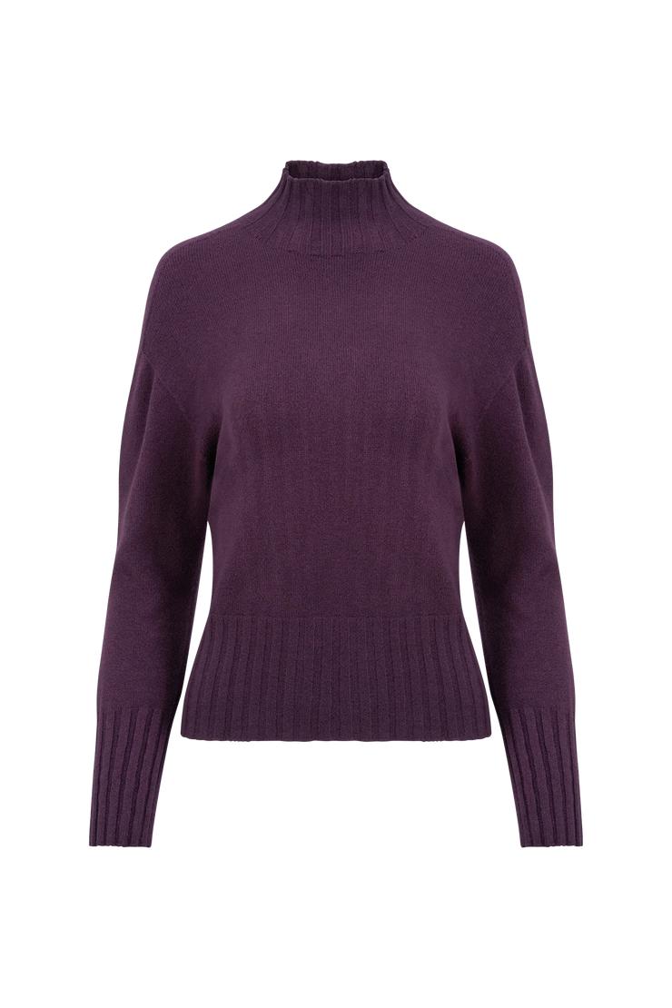 Purple Mock Sweater
