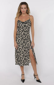Analogue Nostalgia Cowl Neck MIDI Dress