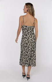 Analogue Nostalgia Cowl Neck MIDI Dress