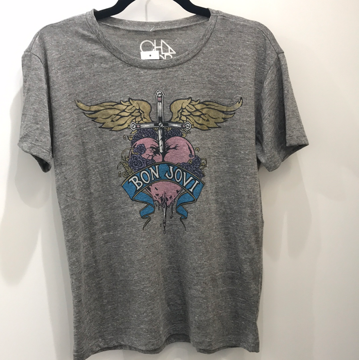 Chaser Bon Jovi grey tee