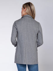 Grey striped blazer
