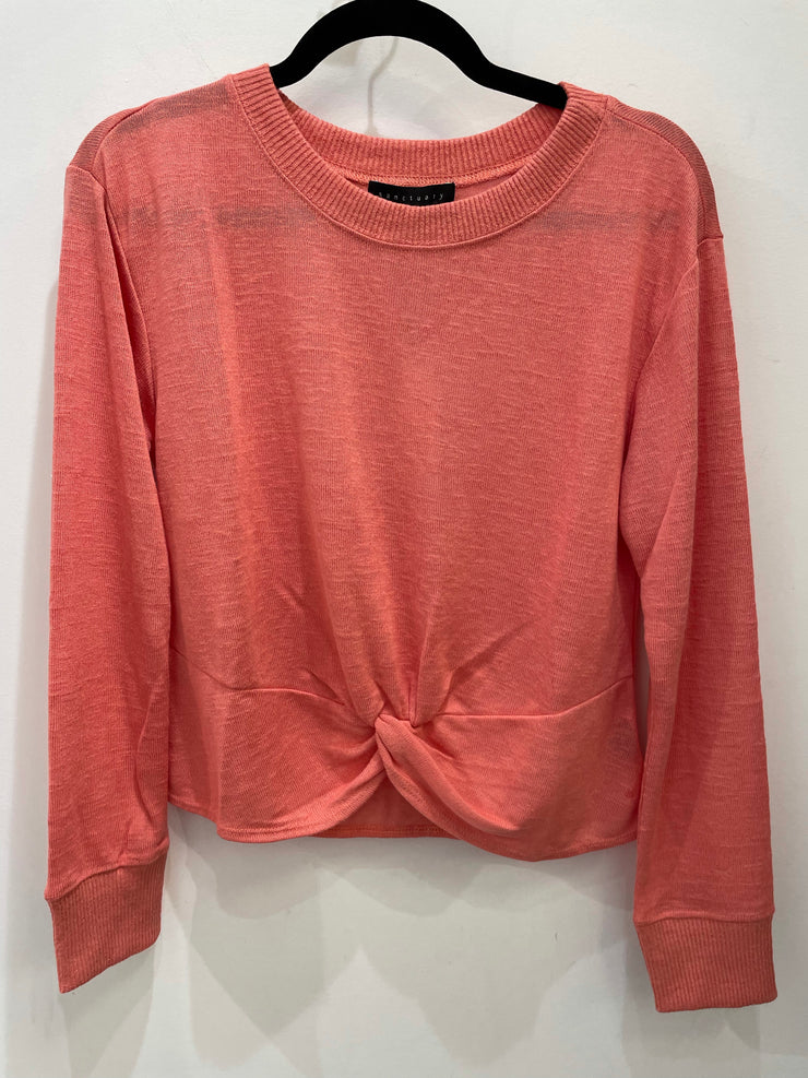 Apricot Knotted Tee