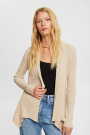 Horizontal rib knit cardi