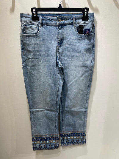 Blue Denim with Embroidery